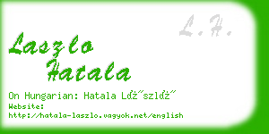 laszlo hatala business card